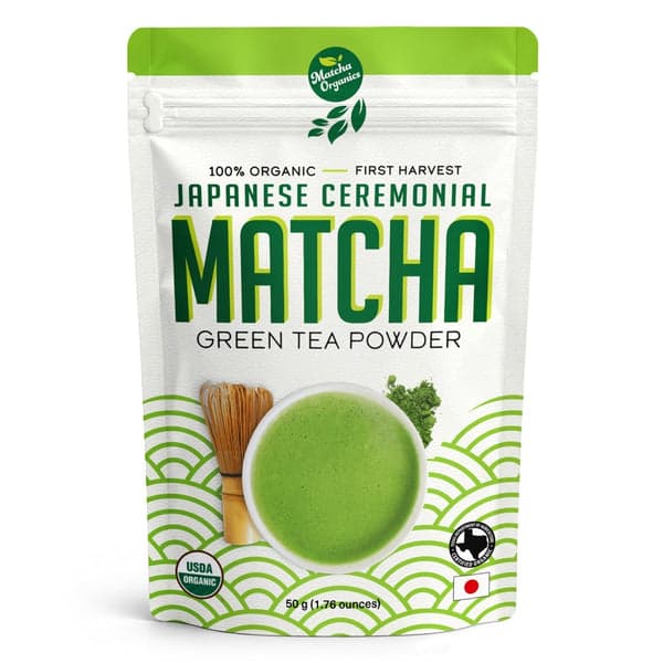 USDA Organic Ceremonial Japanese Matcha Powder, First Harvest Shizuoka 50g by Matcha Organics -- matcha product image