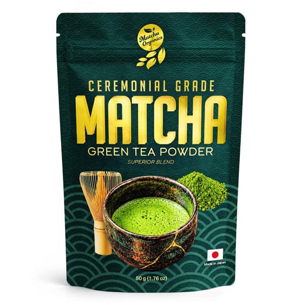 Superior Blend Ceremonial Japanese Matcha Powder, First Harvest Shizuoka 50g by Matcha Organics -- matcha product image