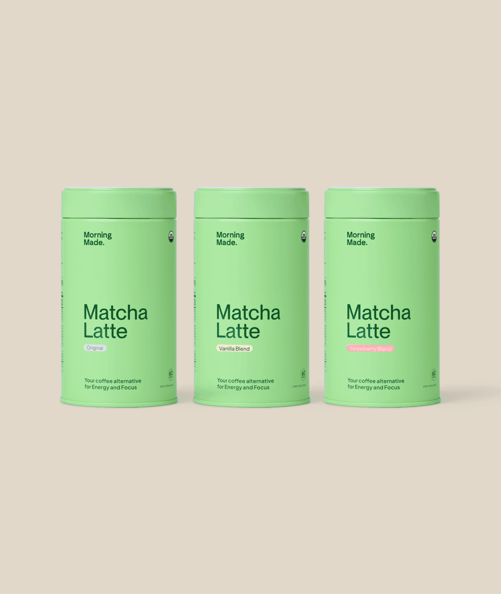 Matcha Latte Variety (3 Pack) by Morning Made -- matcha product image
