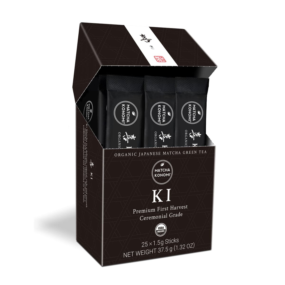 50 Boxes (25 Sticks/Box) - Ki Organic Ceremonial Matcha - 1,250 Sticks Total - $0.76/Stick by Matcha Konomi Llc -- matcha product image