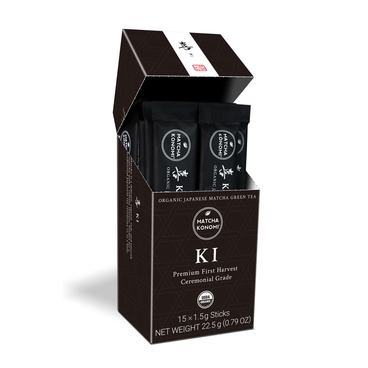 50 Boxes (15 Sticks/Box) - Ki Organic Ceremonial Matcha - 750 Sticks Total - $0.93/Stick by Matcha Konomi Llc -- matcha product image