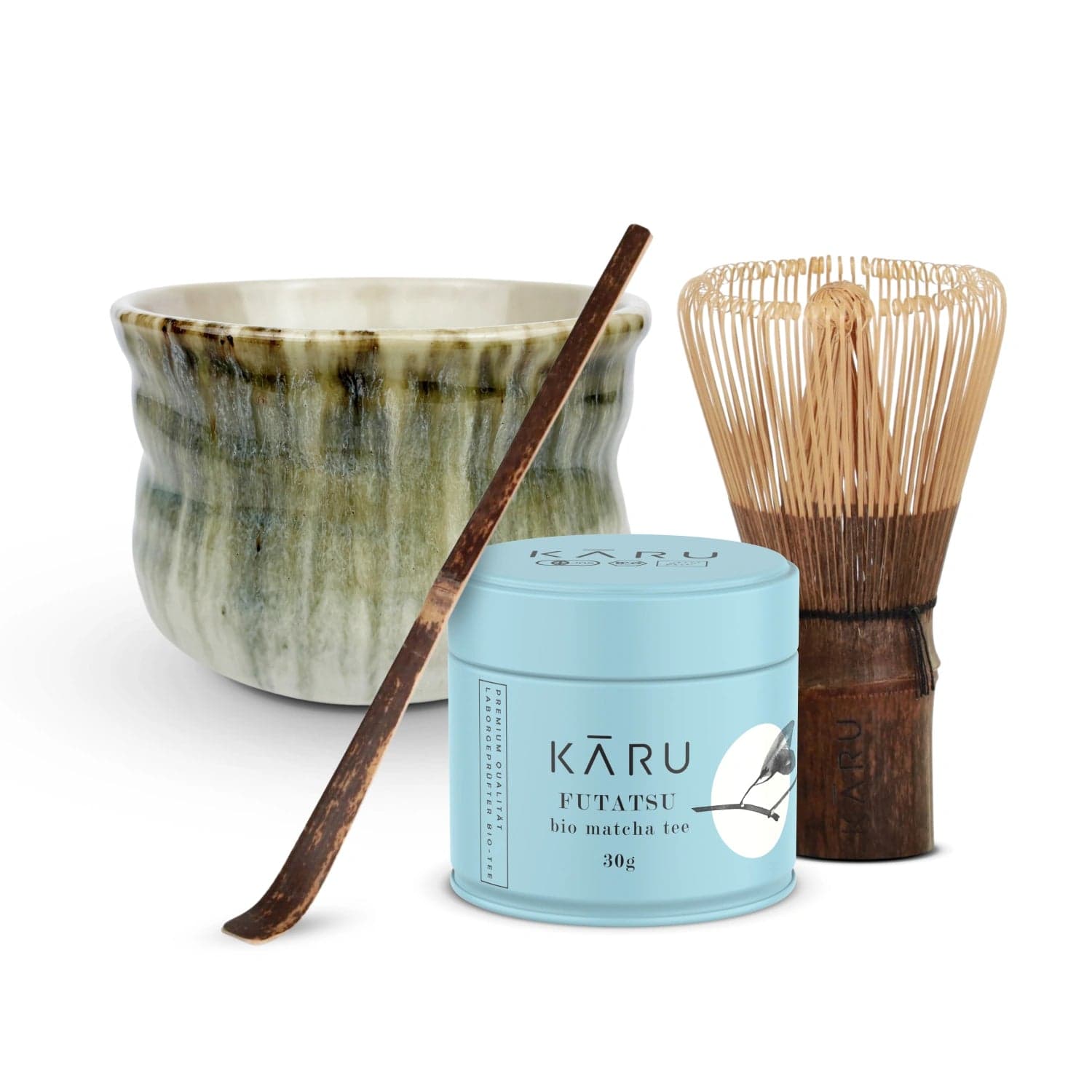 Set Bio Matcha Futatsu | Satoyama (beige-verde) by Matcha Karu -- matcha product image