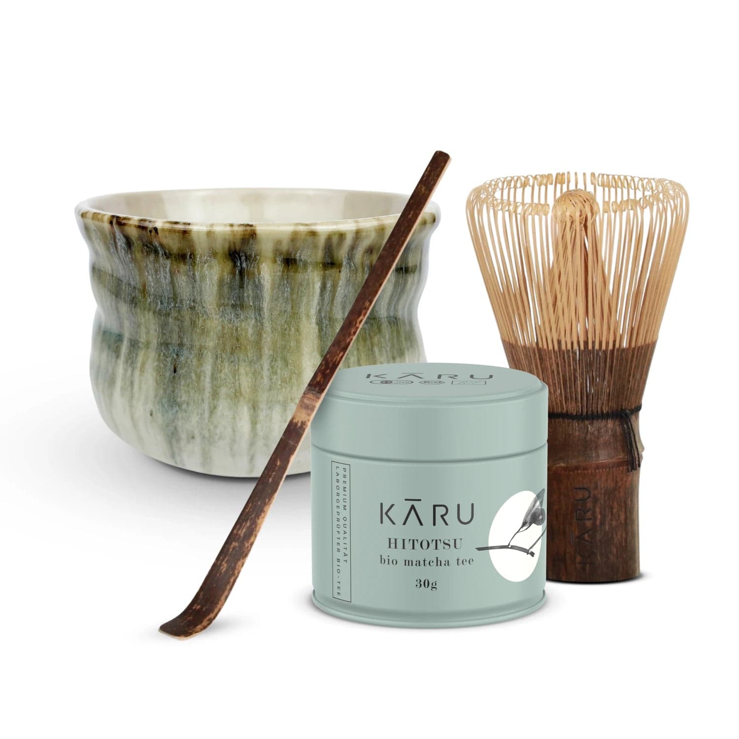 Set Bio Matcha Hitotsu | Satoyama (beige-verde) by Matcha Karu -- matcha product image
