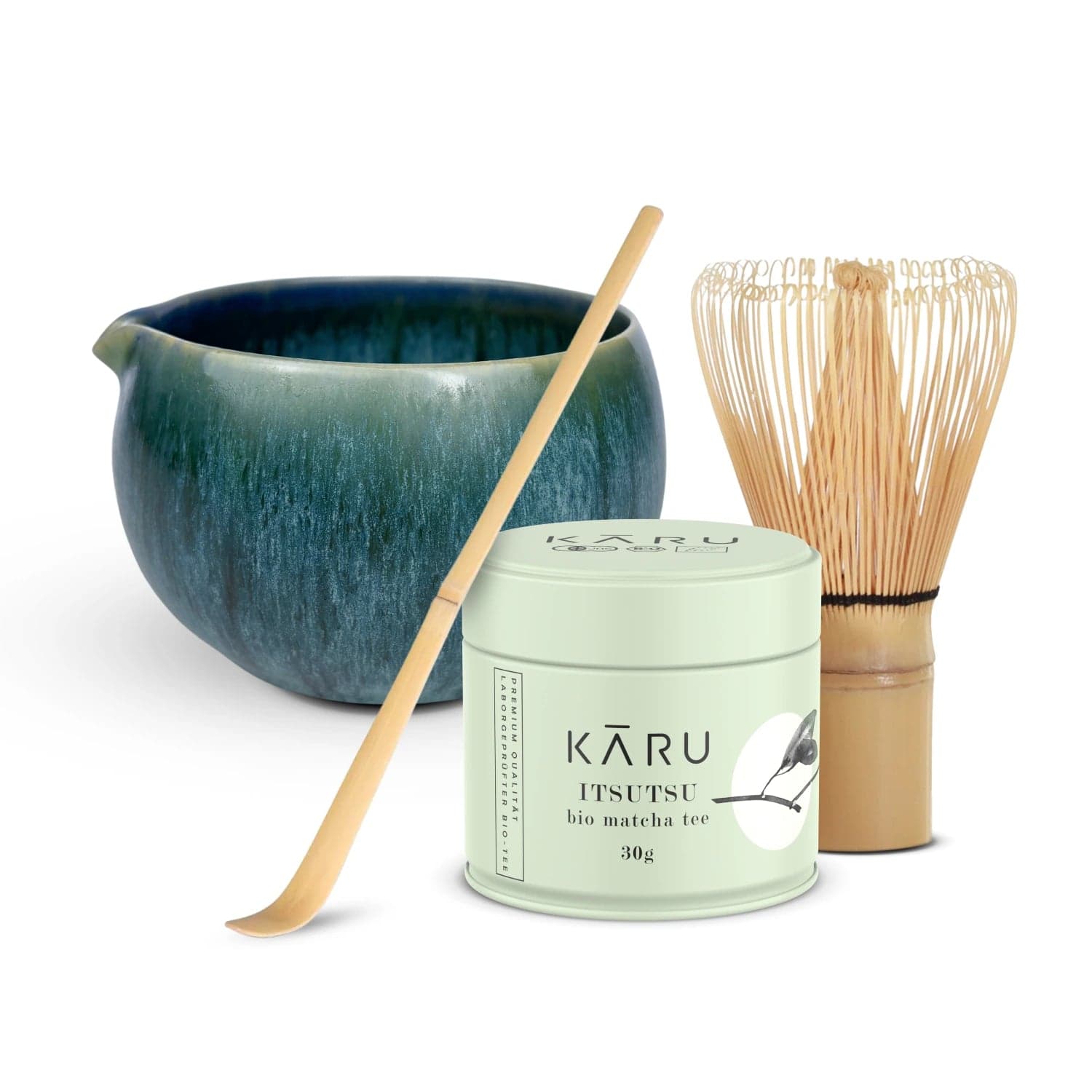 Set di matcha biologico Itsutsu | Byōdō-in (blu turchese) by Matcha Karu -- matcha product image