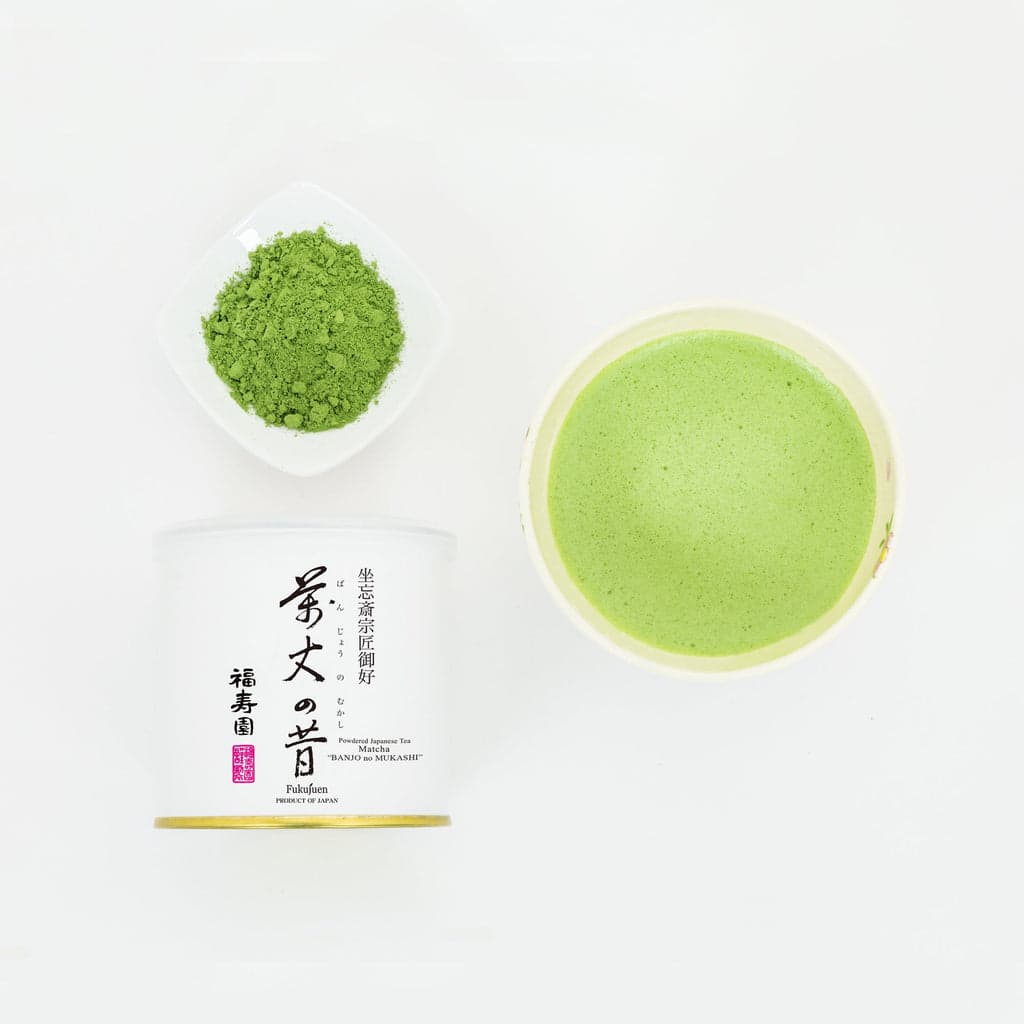 Powdered Japanese tea Matcha "Banjo-no-Mukashi" 100g by Fukujuen -- matcha product image
