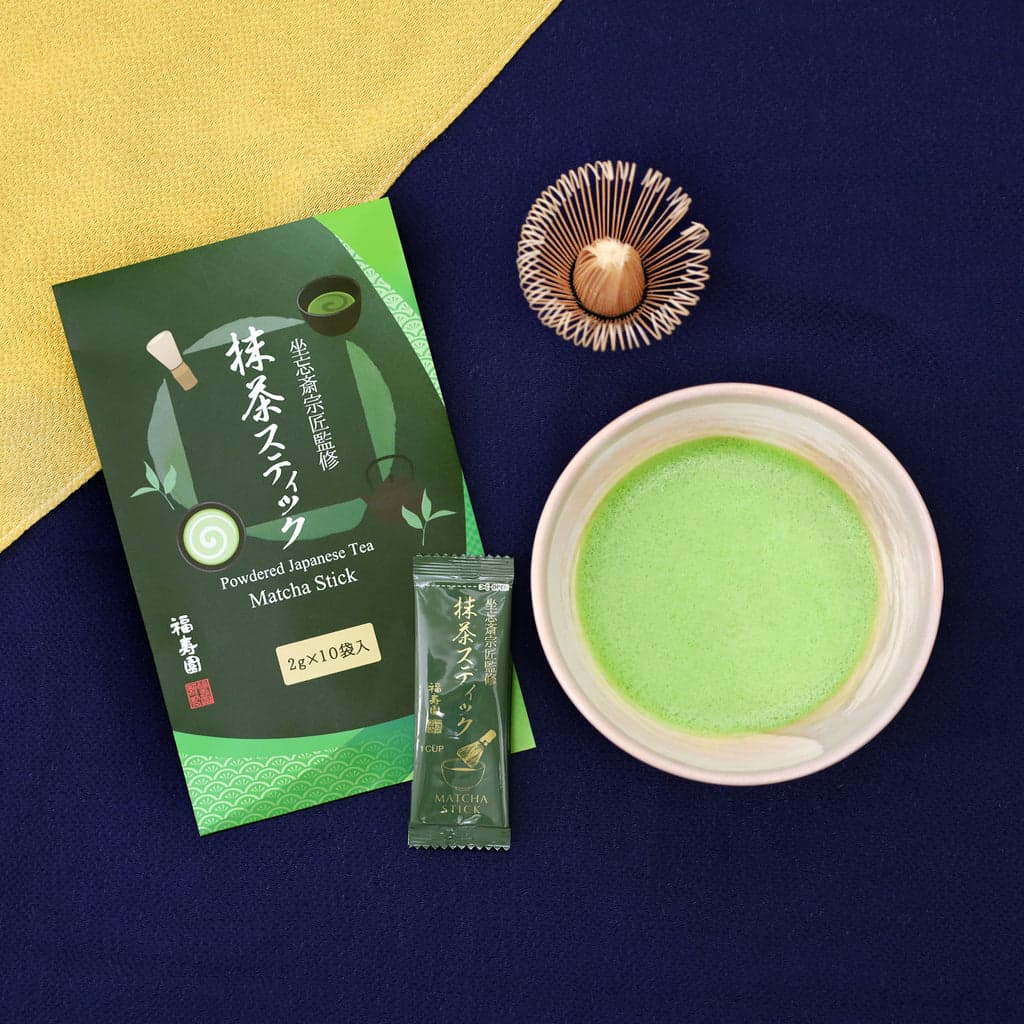 Powdered Japanese tea Matcha Stick – Single-Serve Matcha Powder 10 Bags by Fukujuen -- matcha product image