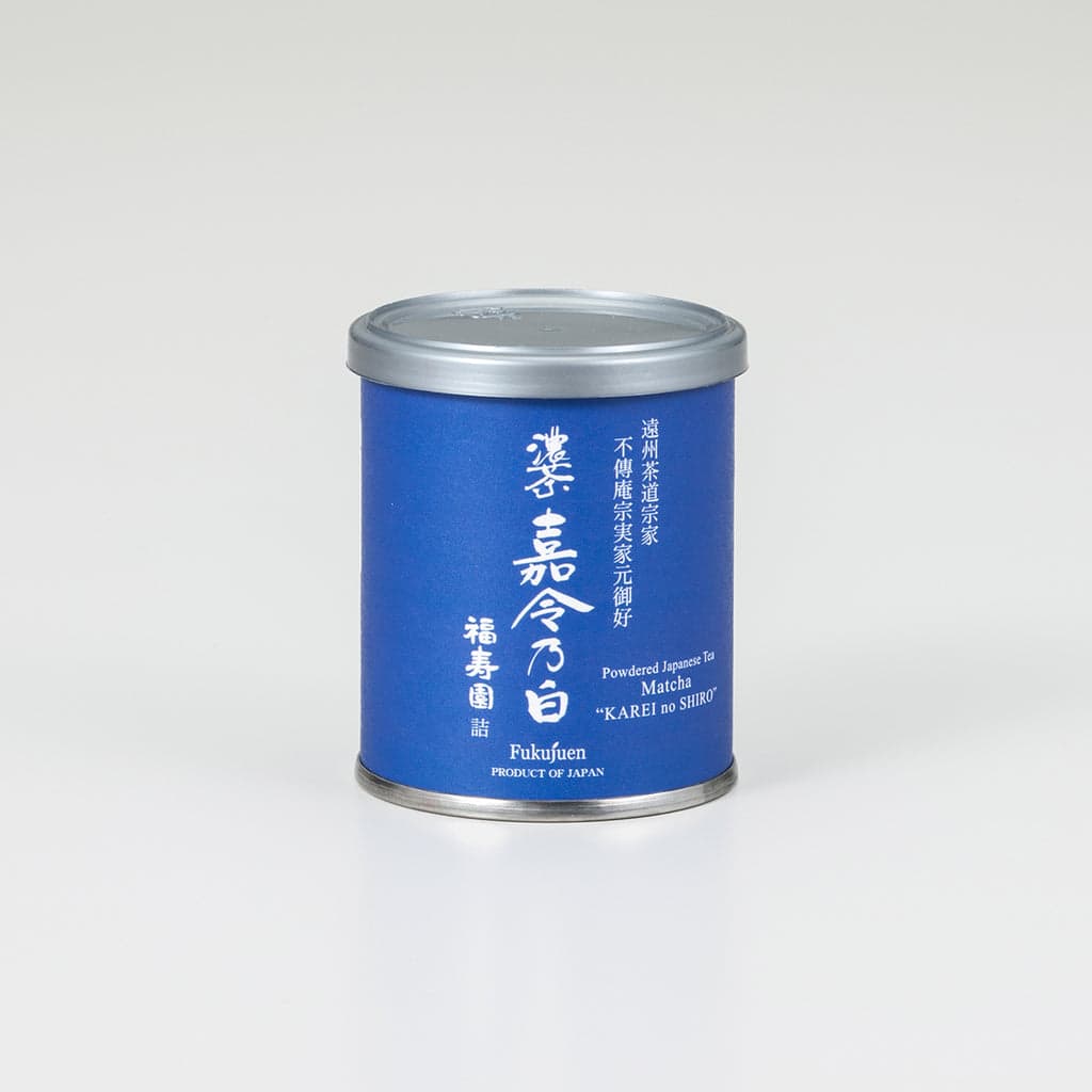 Powdered Japanese Tea Matcha “Karei no Shiro” – 40g Can by Fukujuen -- matcha product image
