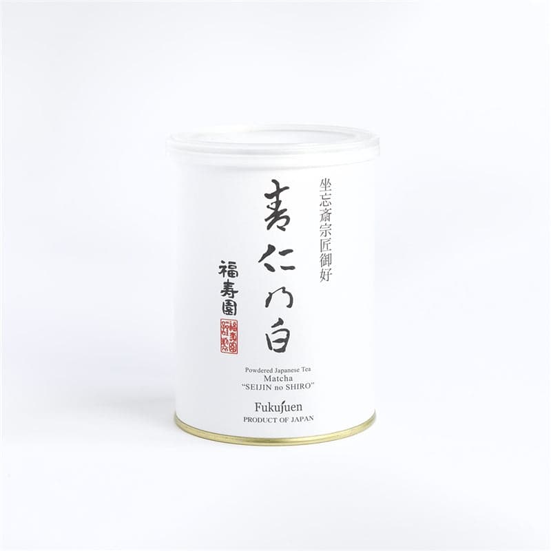Powdered Japanese Tea Matcha “Seijin no Shiro” – 200g Can by Fukujuen -- matcha product image