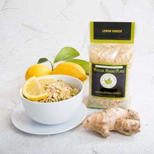 Lemon Ginger Matcha Oatmeal by Matchamarketplace