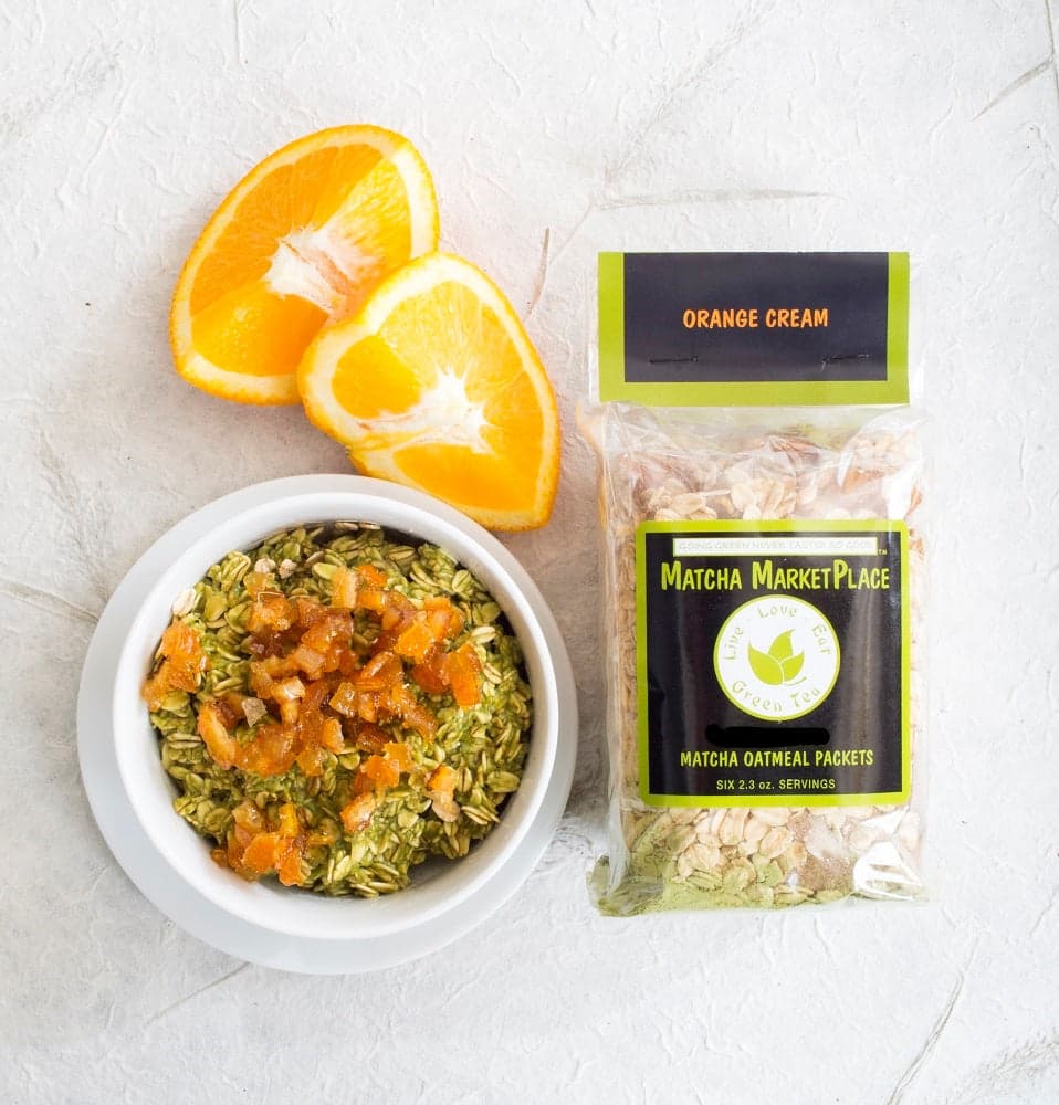 Orange Matcha Oatmeal by Matchamarketplace