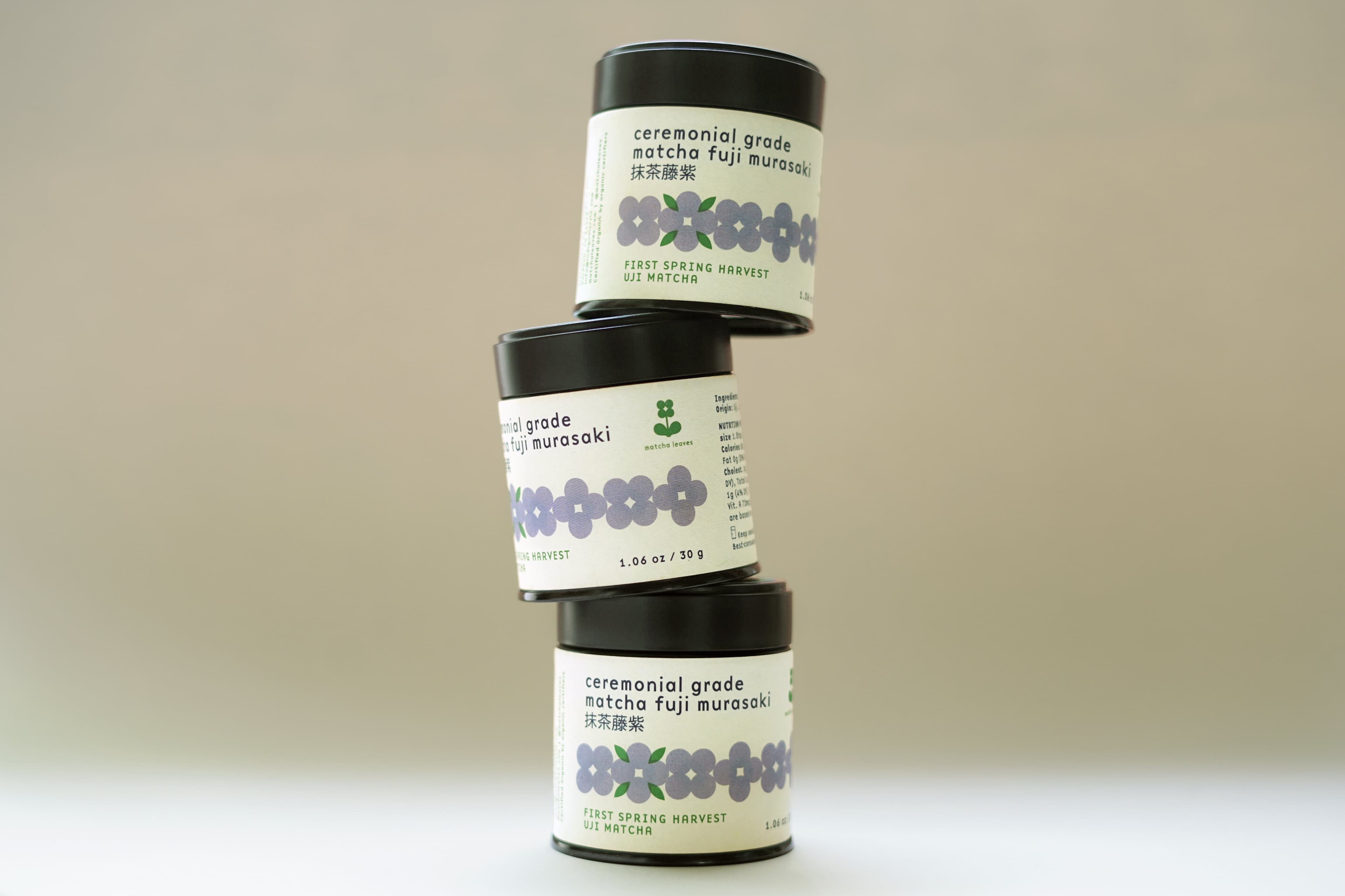 Fuji Murasaki Ceremonial Grade Organic Uji matcha tin-can (30g) by Matcha Leaves -- matcha product image