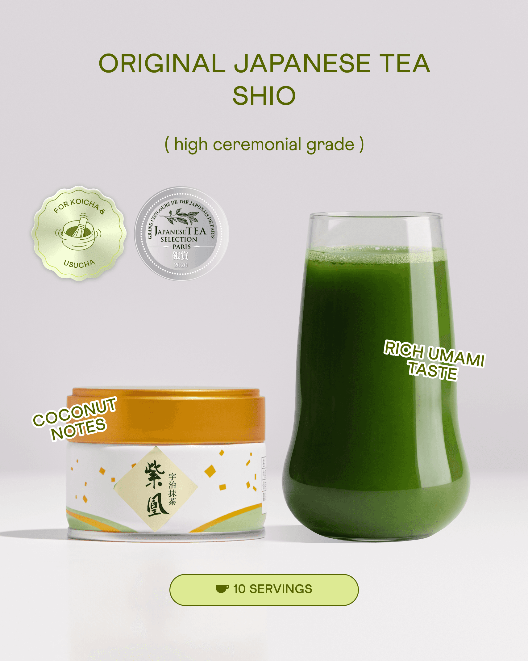 High Ceremonial Matcha Shio, 20 g (Yanoen) by Matchaforest-Tea -- matcha product image