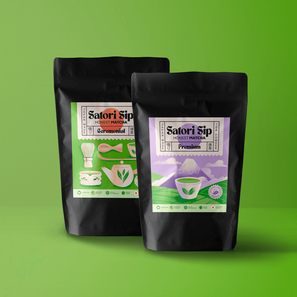 Bundle: Premium 80g. + Ceremonial 40g. Matcha by Satorisip