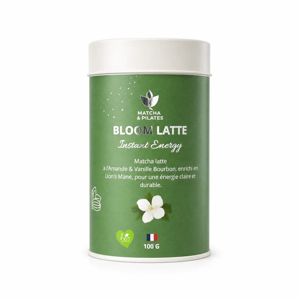 BLOOM LATTE | Matcha latte amande vanille Bourbon & Lion’s Mane by Matchandpilates -- matcha product image