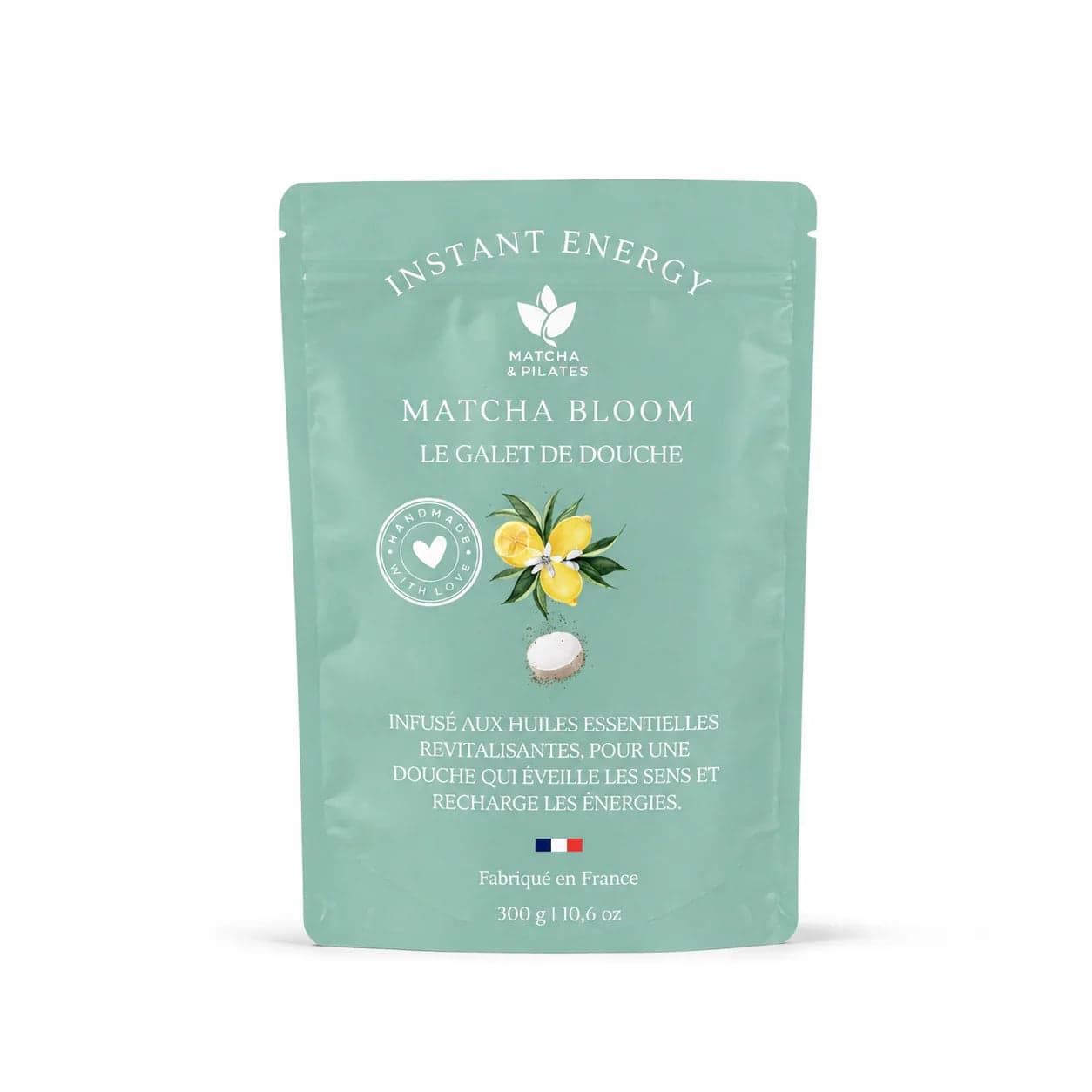 Matcha Bloom | Galets de Douche Thé Vert & Citron (Artisanal France) by Matchandpilates -- matcha product image
