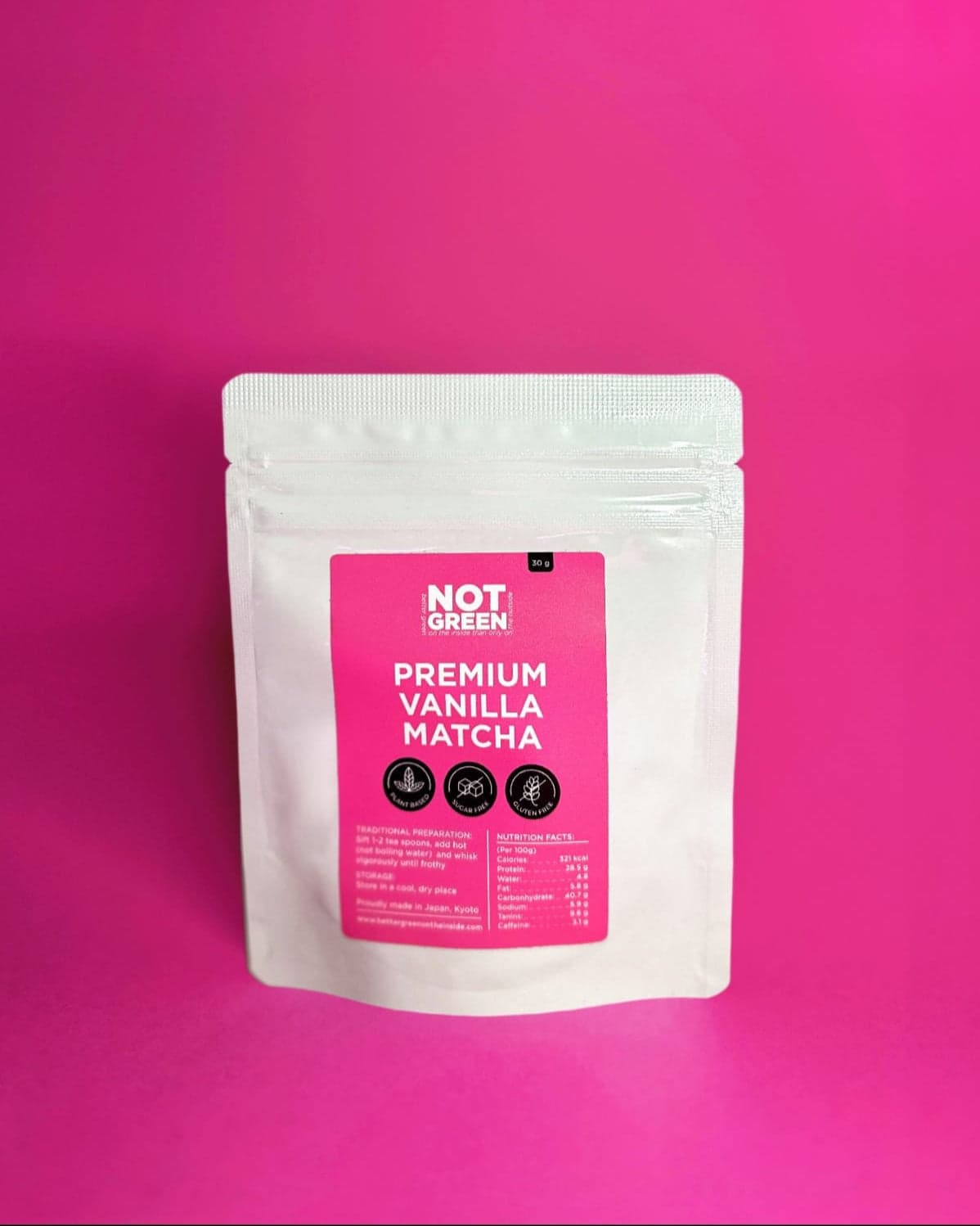 Vaniļas premium matcha 30g by Not Green