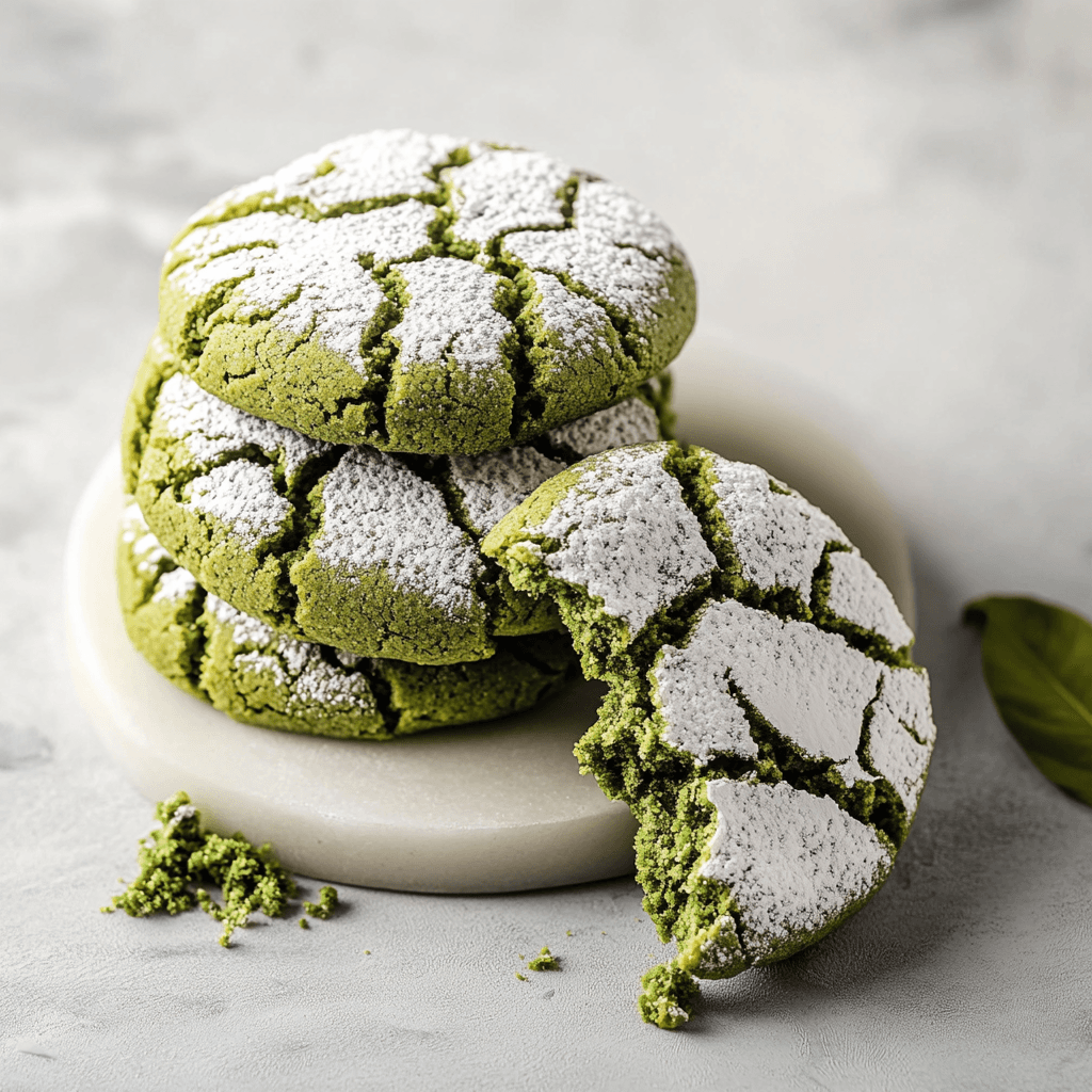 Fresh Matcha Crinkle Cookies by Shogyokuen -- matcha product image