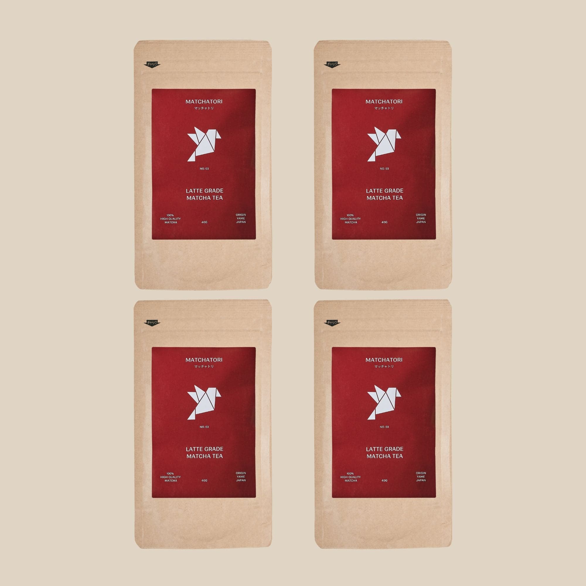 4x No 3. Latte Grade Matcha by Matchatori -- matcha product image