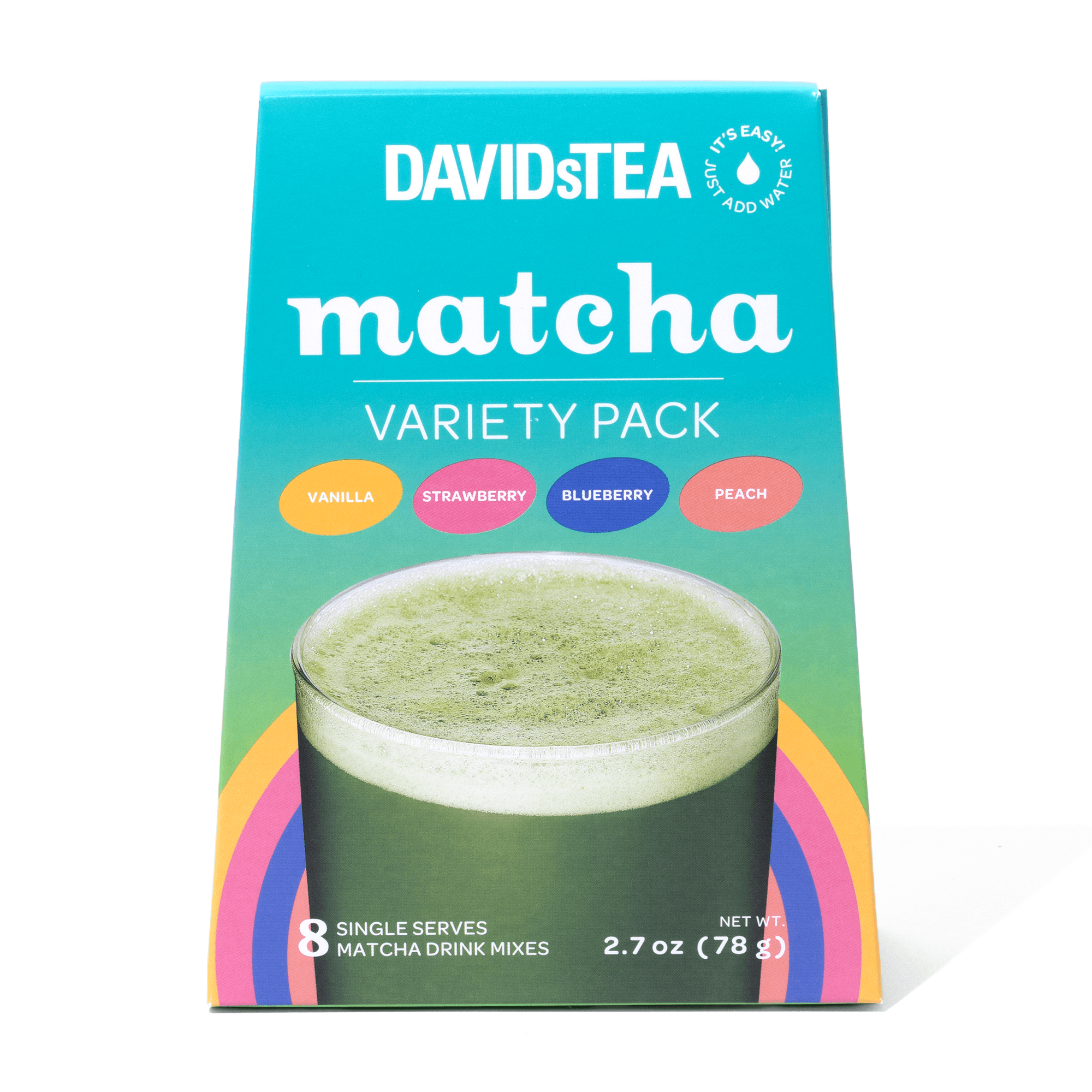 Fruity Matcha Single Serves Variety Pack of 8 by DAVIDsTEA -- matcha product image
