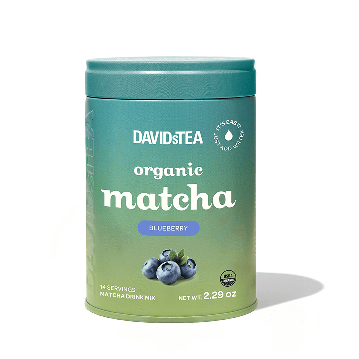 Organic Blueberry Matcha Limited Edition Tin by DAVIDsTEA -- matcha product image