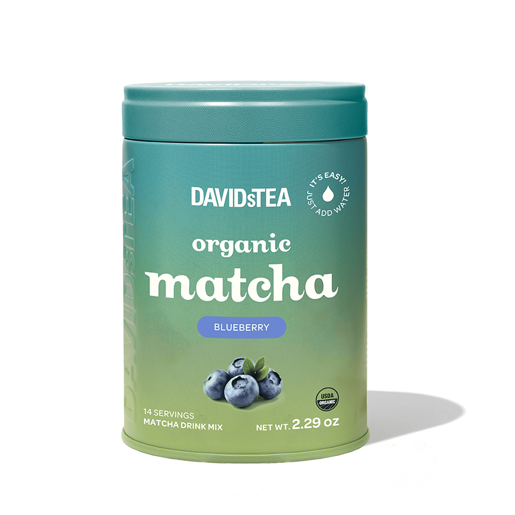 Organic Blueberry Matcha Limited Edition Tin by DAVIDsTEA -- matcha product image