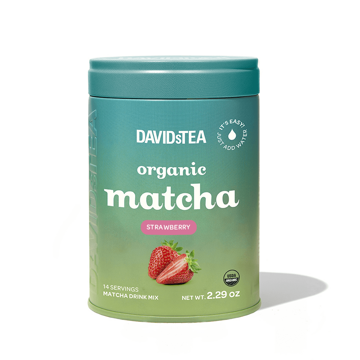 Organic Strawberry Matcha Limited Edition Tin by DAVIDsTEA -- matcha product image