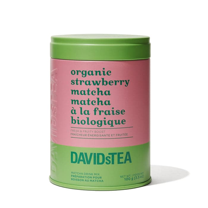 Organic Strawberry Matcha Tea Printed Tin by DAVIDsTEA -- matcha product image