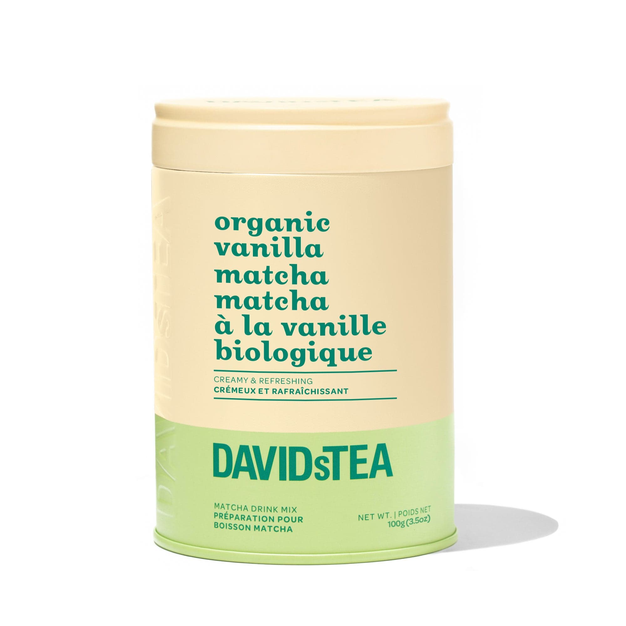Organic Vanilla Matcha Tea Printed Tin by DAVIDsTEA -- matcha product image