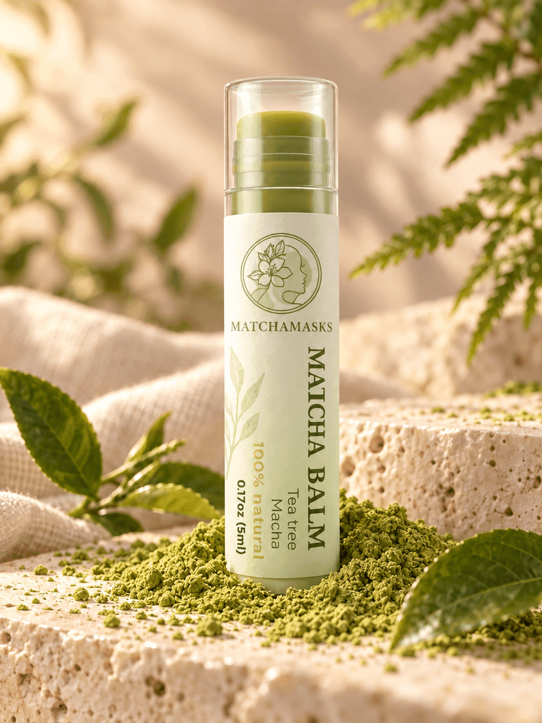 Matcha tea tree balm by Matchamaskscheckout -- matcha product image