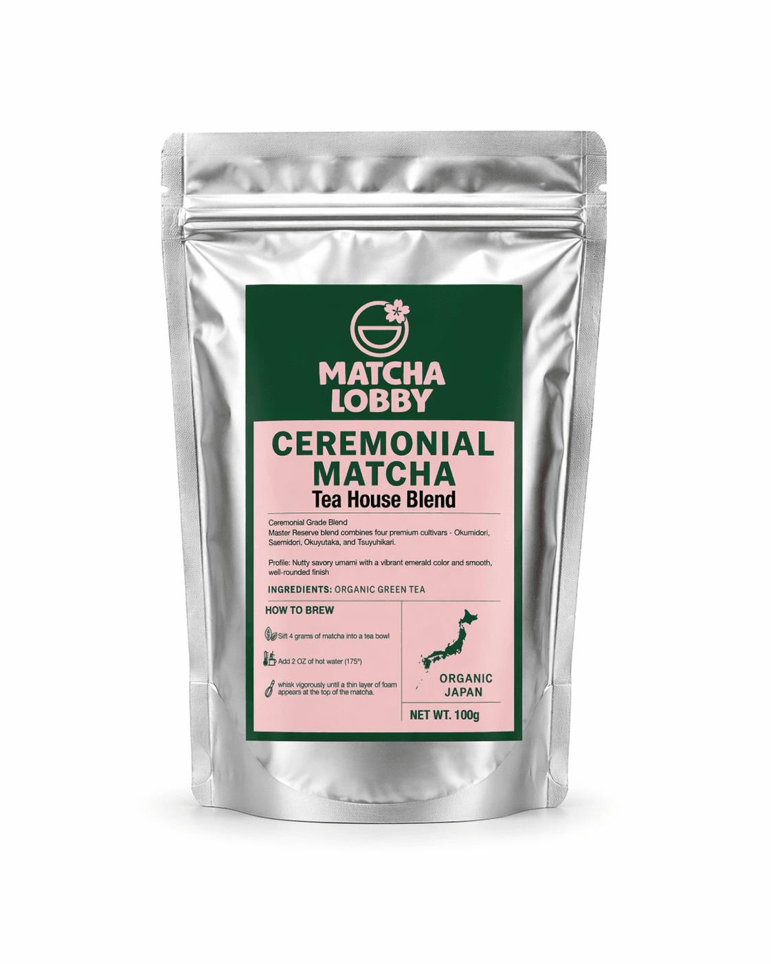 Ceremonial Matcha Tea House Blend 100g by Matchalobby -- matcha product image