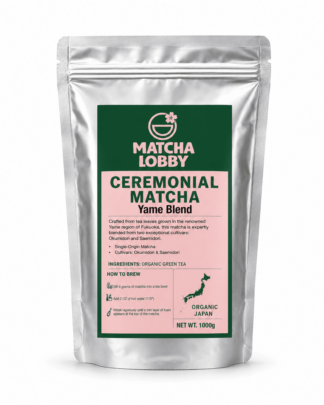 Single Origin Yame Matcha - 1kg Bulk by Matchalobby -- matcha product image