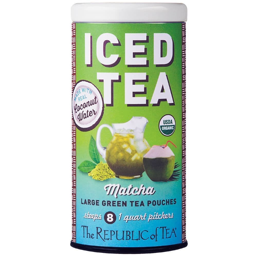 Organic Matcha Coconut Water Iced Tea Pouches by The Republic of Tea -- matcha product image