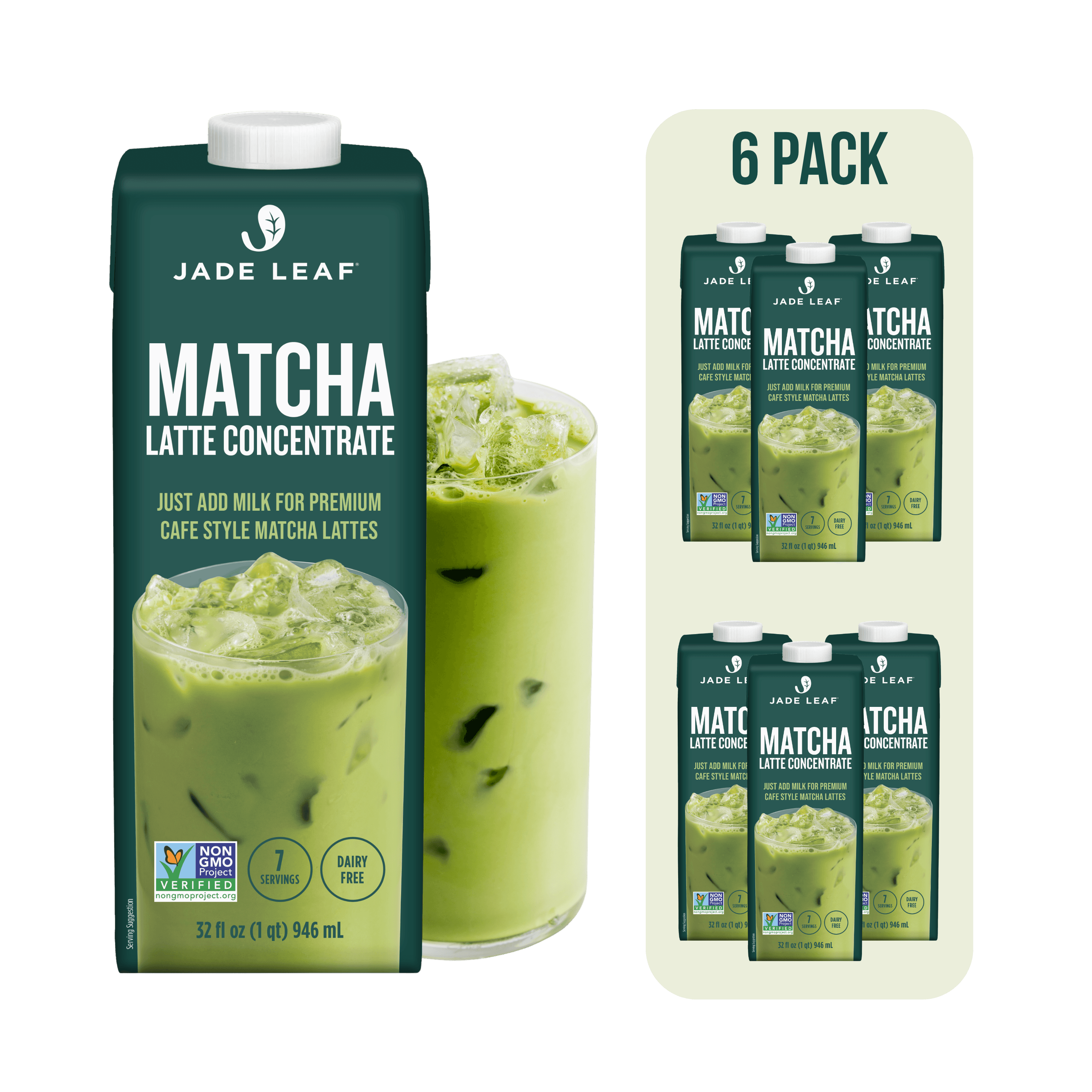 Matcha Latte Concentrate (6-Pack) by Jade Leaf -- matcha product image