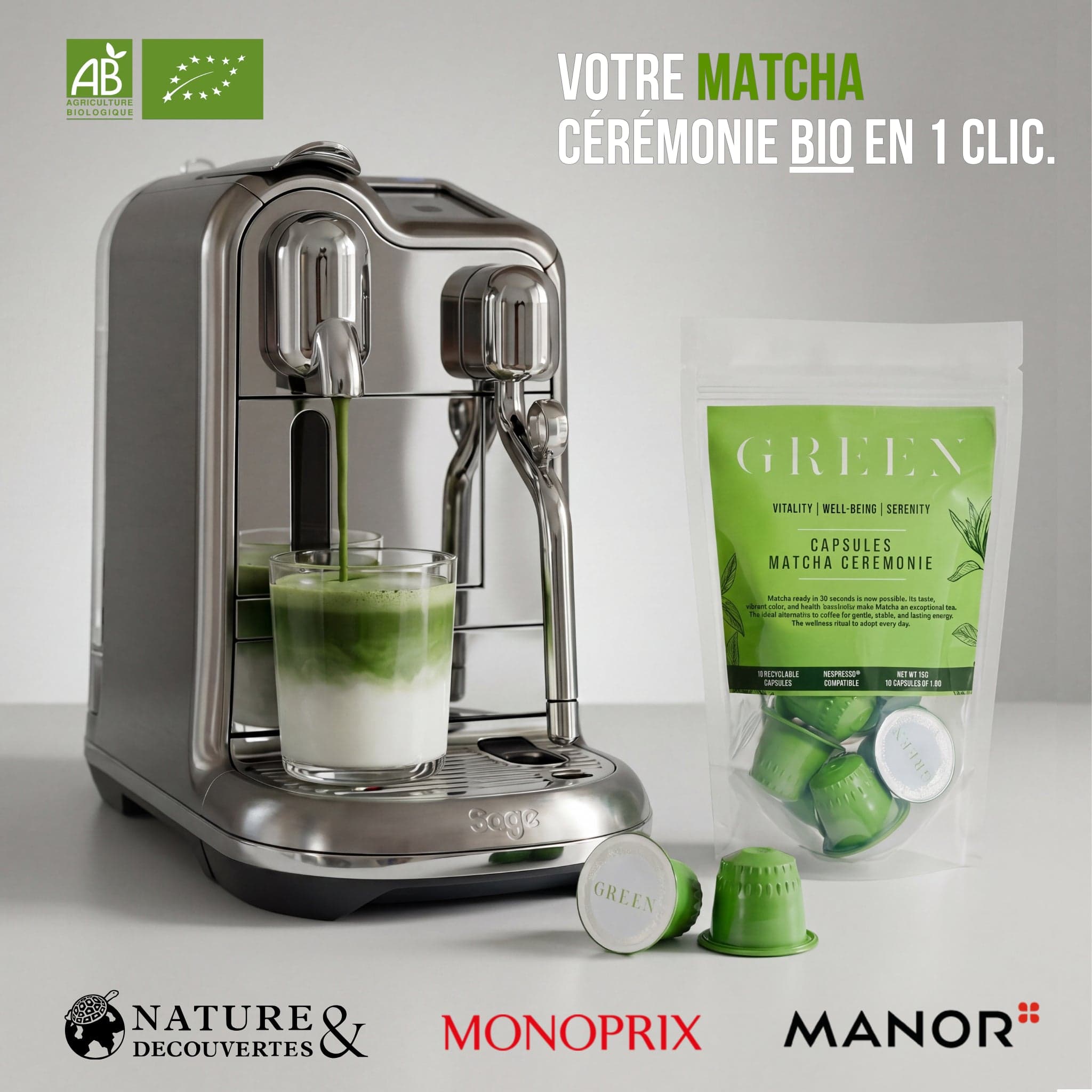 ORGANIC CEREMONIAL MATCHA CAPSULES by Green -- matcha product image