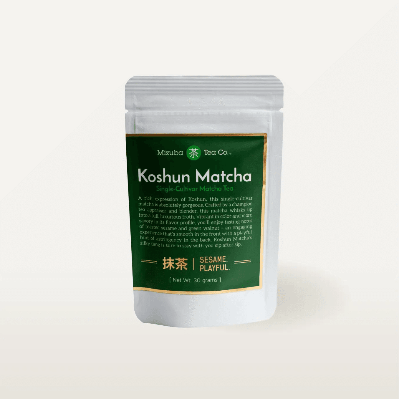 Koshun Matcha Green Tea Pouch by Mizuba Tea Co -- matcha product image