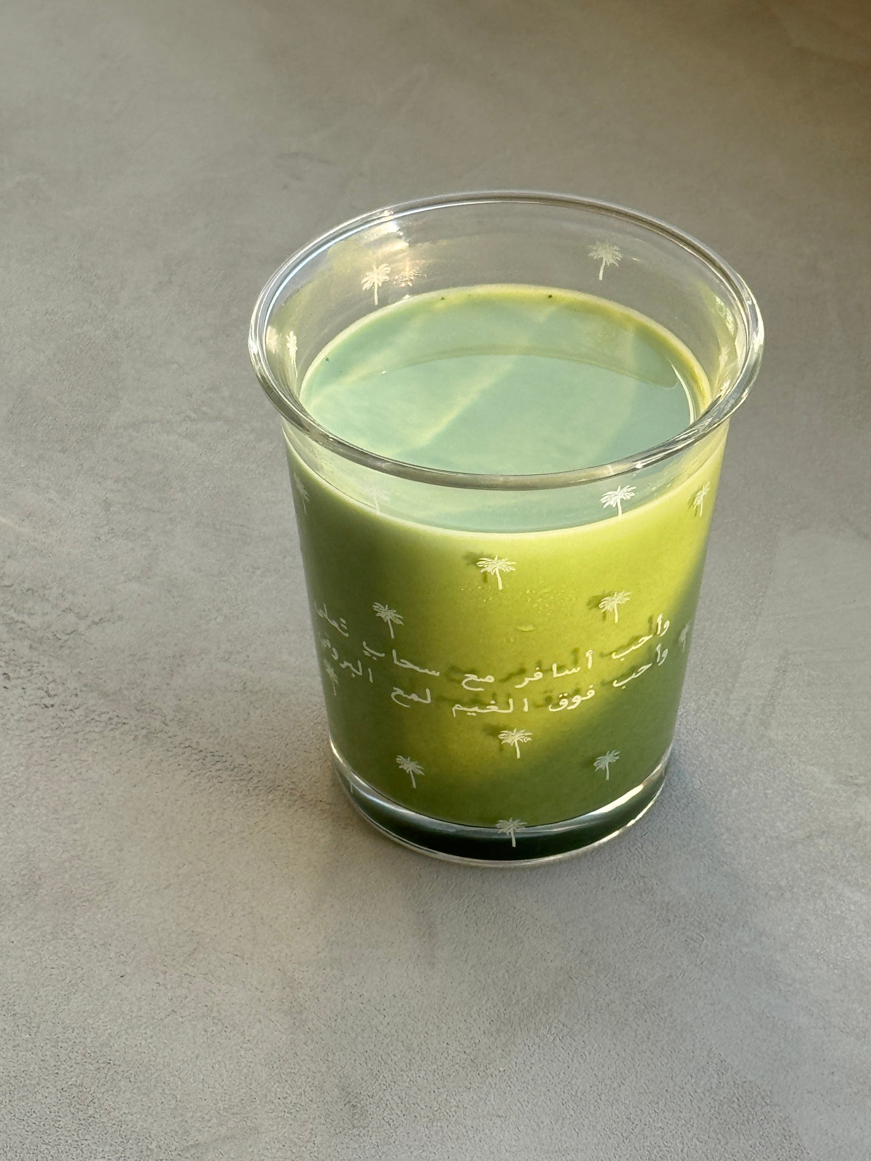 Matchatna palm tree glass cup by Matchatna