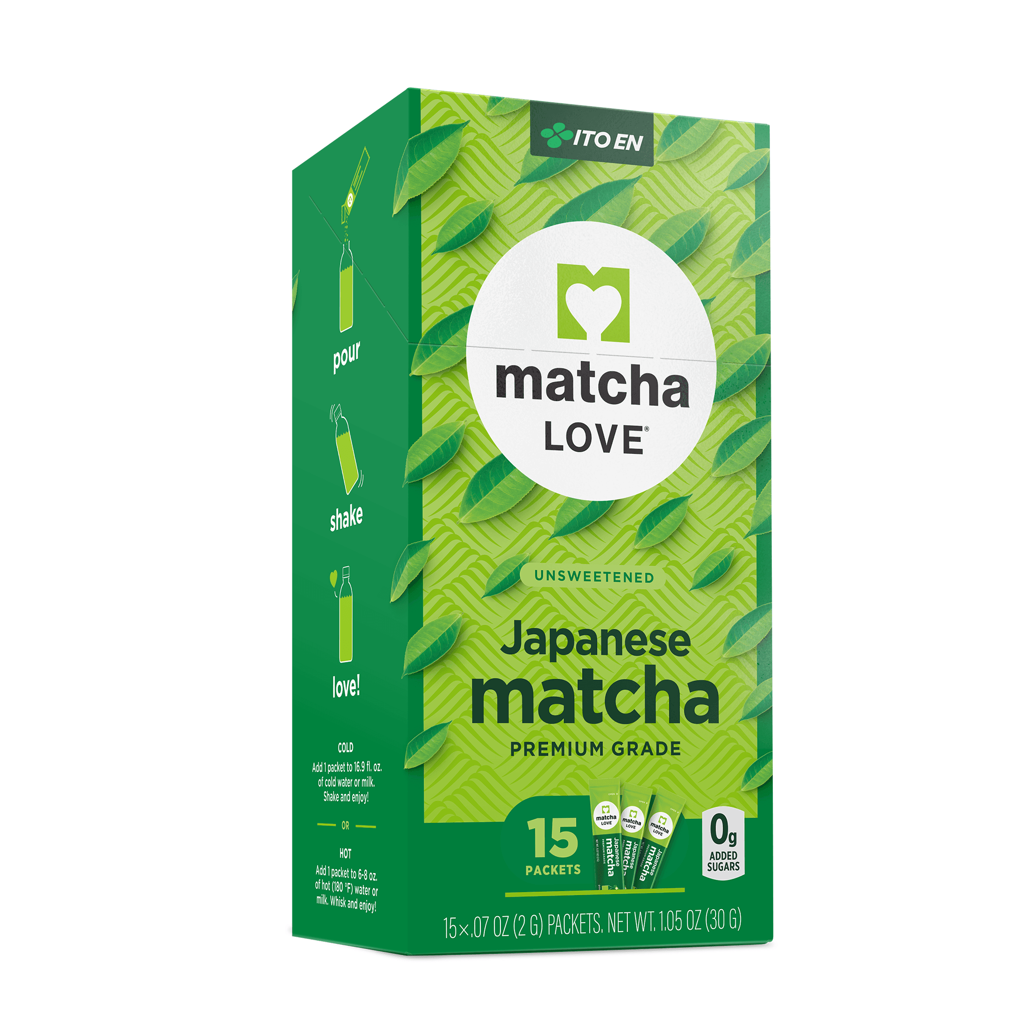 Single-Serve Unsweetened Matcha Powder by matcha LOVE -- matcha product image