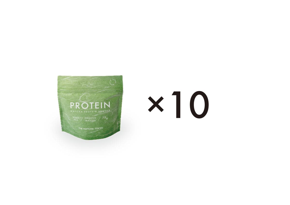 MATCHA PROTEIN POWDER x10 SET by The Matcha Tokyo -- matcha product image