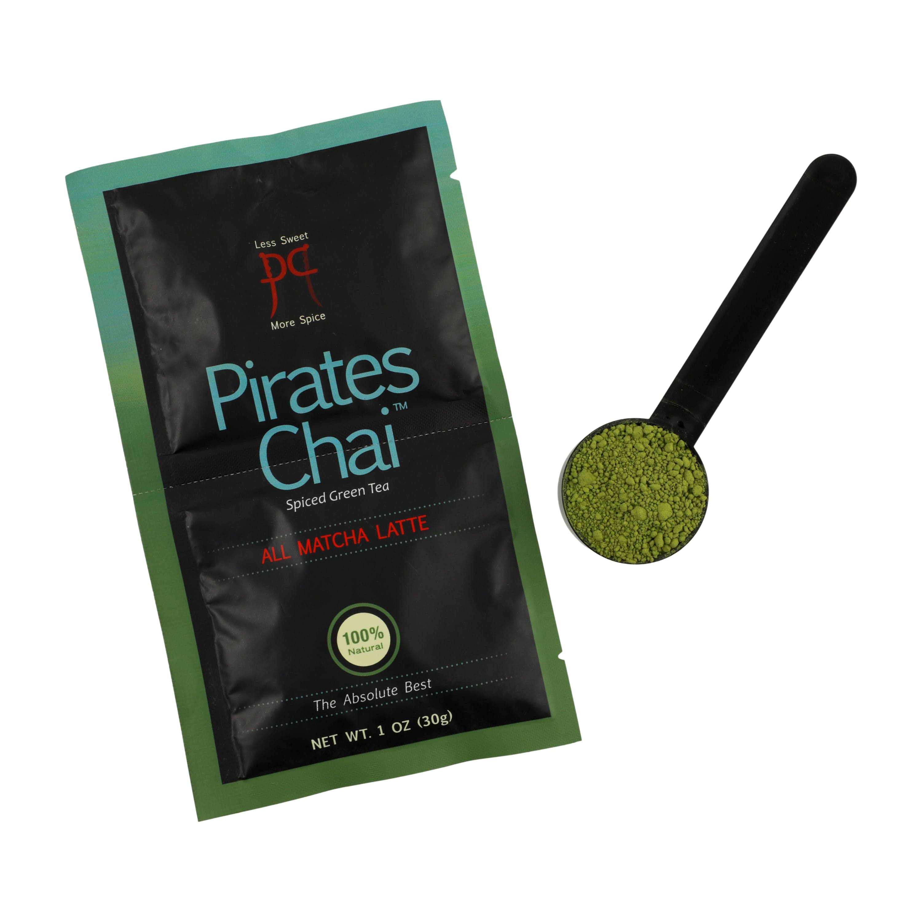 Pirates Matcha Chai Latte 1oz Travel/Trial FREE 1st Class Letter Rate postage and handling. by Pirates Matcha Chai Latte