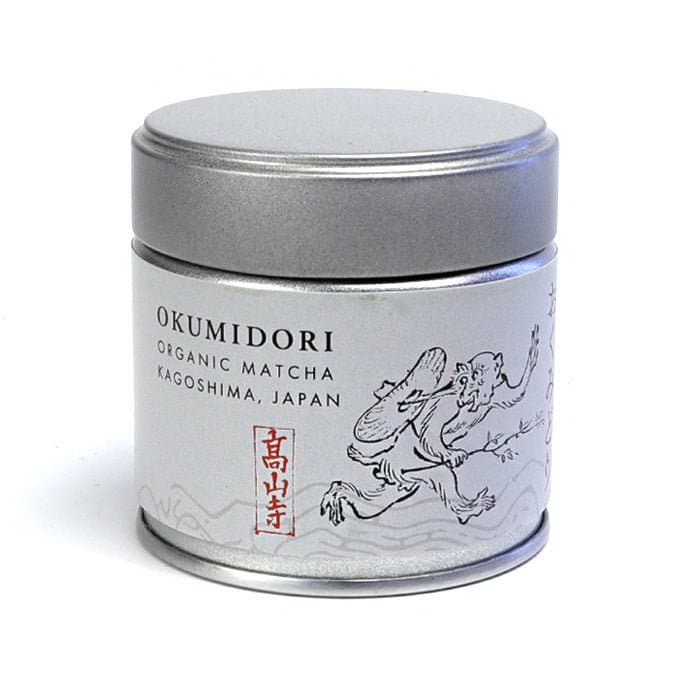 ROKUBEI Japanese Ceremonial Matcha Green Tea Powder Kagoshima “OKUMIDORI” 30g Can (1.06 oz) by Hoshino Seichaen -- matcha product image