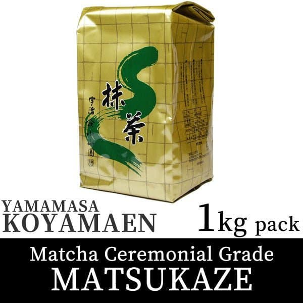 Koyamaen Matcha green tea powder Ceremonial Grade MATSUKAZE 1kg pack by Hoshino Seichaen -- matcha product image