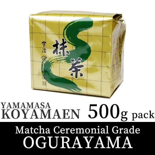 Koyamaen Matcha green tea powder Ceremonial Grade OGURAYAMA 500gram pack by Hoshino Seichaen -- matcha product image