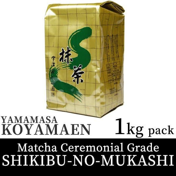 Koyamaen Matcha green tea powder Ceremonial Grade SHIKIBU-NO-MUKASHI 1kg pack by Hoshino Seichaen -- matcha product image
