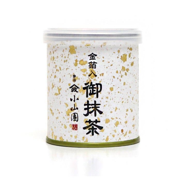 Koyamaen Matcha green tea powder Ceremonial Grade with gold foil 30g Can (1.06 oz) by Hoshino Seichaen -- matcha product image