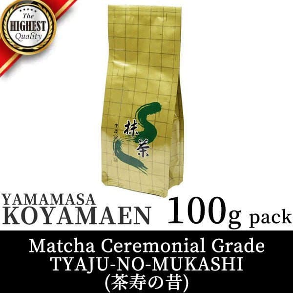 Japanese Ceremonial Matcha Green Tea Powder – TYAJYU-NO-MUKASHI | Yamamasa Koyamaen (Uji, Japan) 100g (3.53 oz) by Hoshino Seichaen -- matcha product image