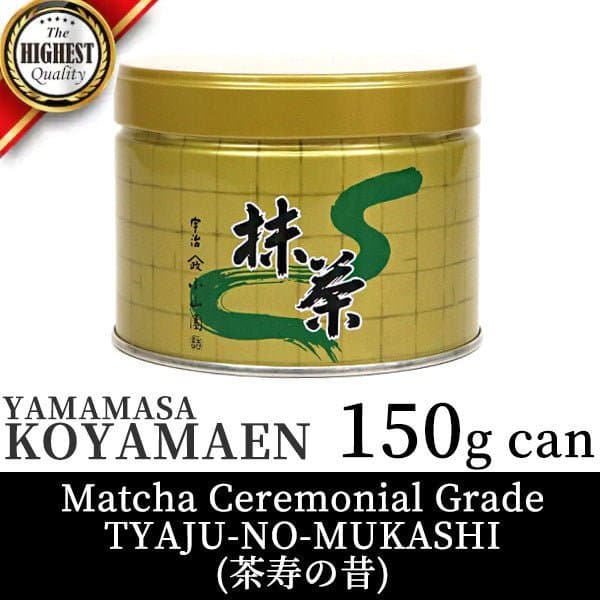 Japanese Ceremonial Matcha Green Tea Powder – TYAJYU-NO-MUKASHI | Yamamasa Koyamaen (Uji, Japan) 150g (5.29 oz) by Hoshino Seichaen -- matcha product image