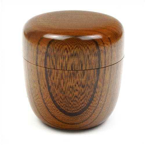 Matcha Tea Caddy Natsume – Zelkova Wood | Made in Japan by Hoshino Seichaen -- matcha product image