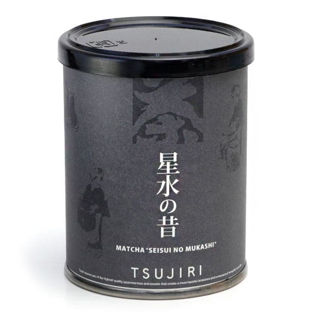 TSUJIRI Japanese Ceremonial Matcha Green Tea Powder FUKUOKA YAME SEISUI-NO-MUKASHI 30g Can (1.06 oz) by Hoshino Seichaen -- matcha product image