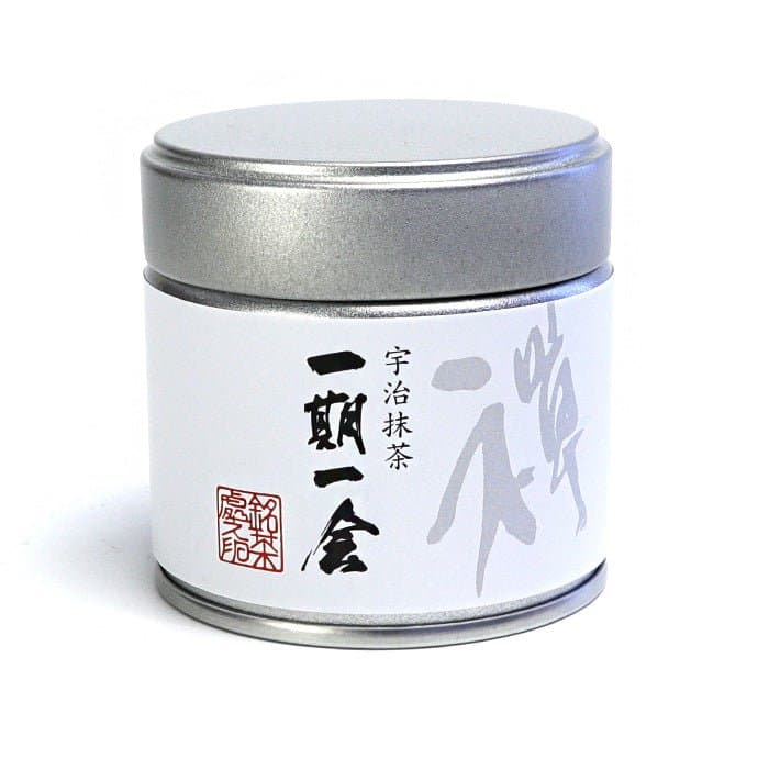 ROKUBEI Japanese Ceremonial Matcha Green Tea Powder Uji Kyoto “Ichigo Ichie” 30g Can (1.06 oz) by Hoshino Seichaen -- matcha product image