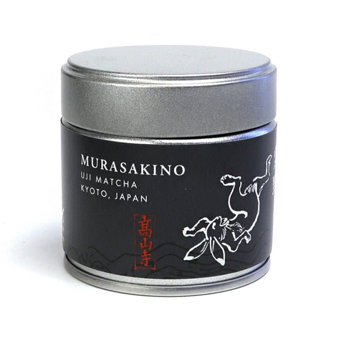 ROKUBEI Japanese Ceremonial Matcha Green Tea Powder Uji Kyoto “MURASAKINO” 30g Can (1.06 oz) by Hoshino Seichaen -- matcha product image